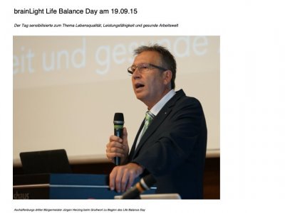 brainLight Life Balance Day am 19.09.15 (PR-Gateway)